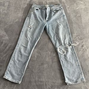 Citizens of Humanity Distressed Women's High Rise Straight Leg Jeans Size 29‎